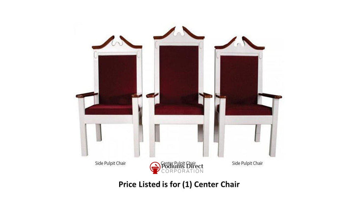Clergy Church Chair TPC-603C Series 52" Height Center Pulpit Chair-Clergy Church Chairs-Podiums Direct