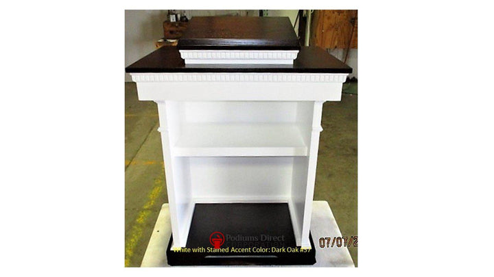 Church Wood Pulpit Colonial Tiered TSP-620-Back-Church Solid Wood Pulpits, Podiums and Lecterns-Podiums Direct
