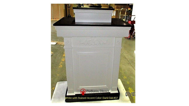 Church Wood Pulpit Colonial Tiered TSP-620- Front-Church Solid Wood Pulpits, Podiums and Lecterns-Podiums Direct