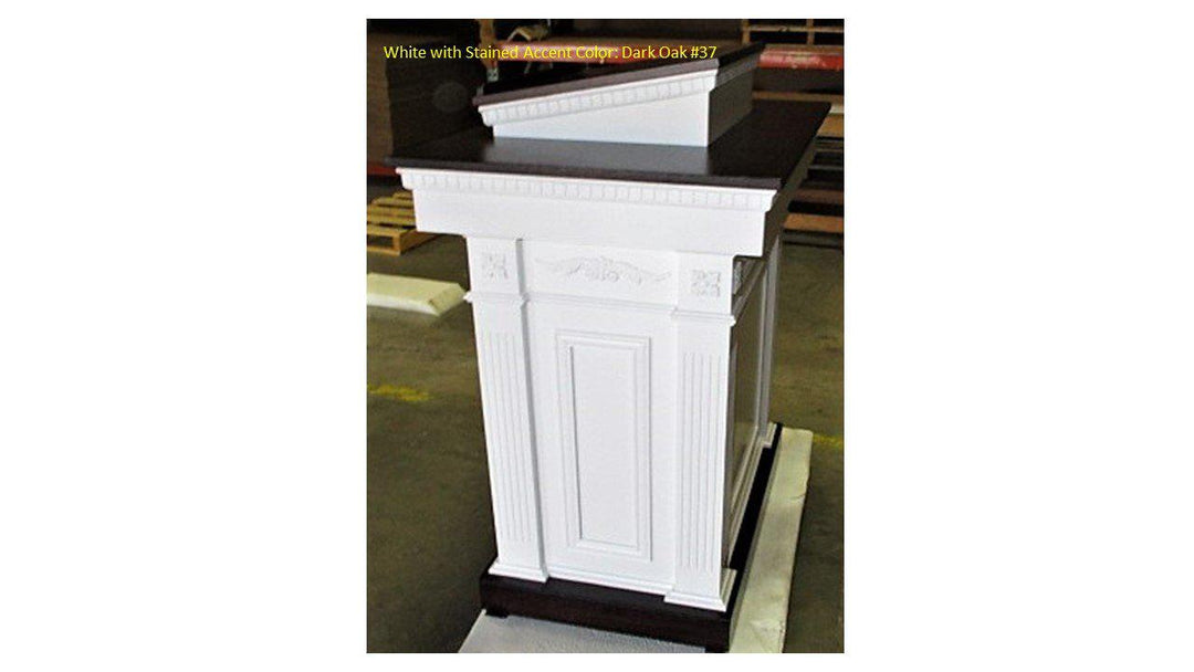 Church Wood Pulpit Colonial Tiered TSP-620-Side-Church Solid Wood Pulpits, Podiums and Lecterns-Podiums Direct