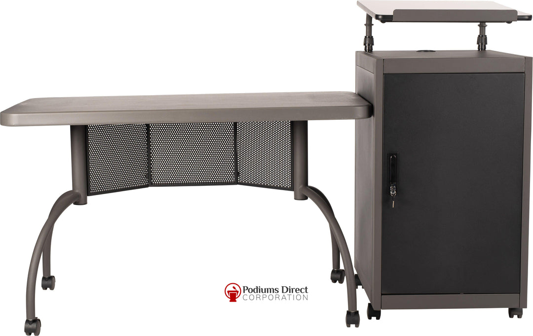 Non Sound Lectern Oklahoma Sound Teacher's WorkPod-Back View-Podiums Direct