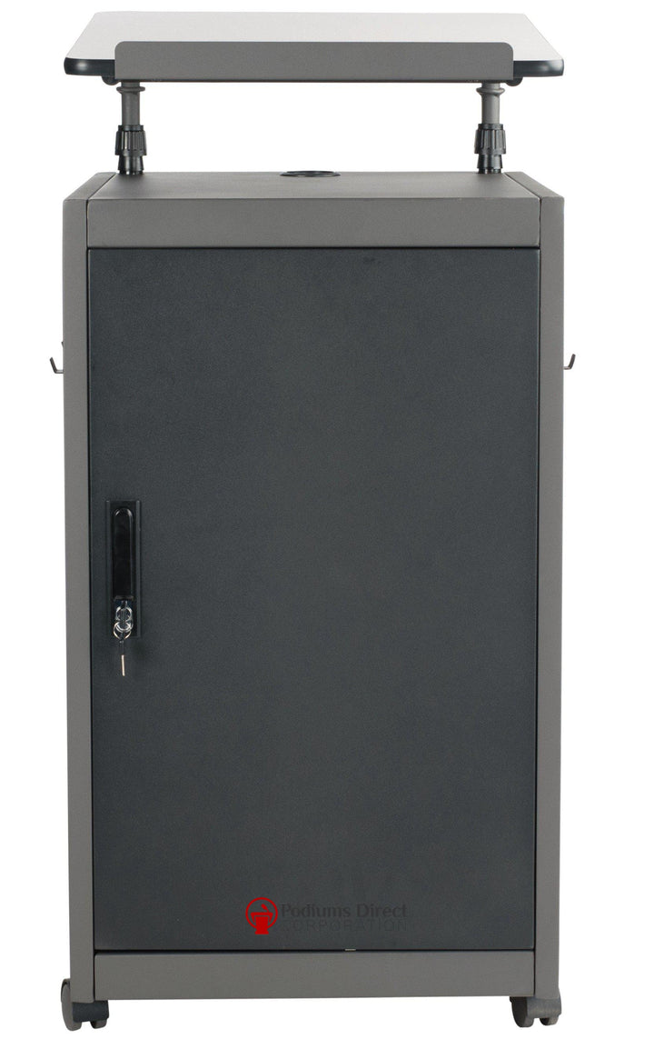 Non Sound Lectern Oklahoma Sound WorkPod Lectern-Back View-Podiums Direct