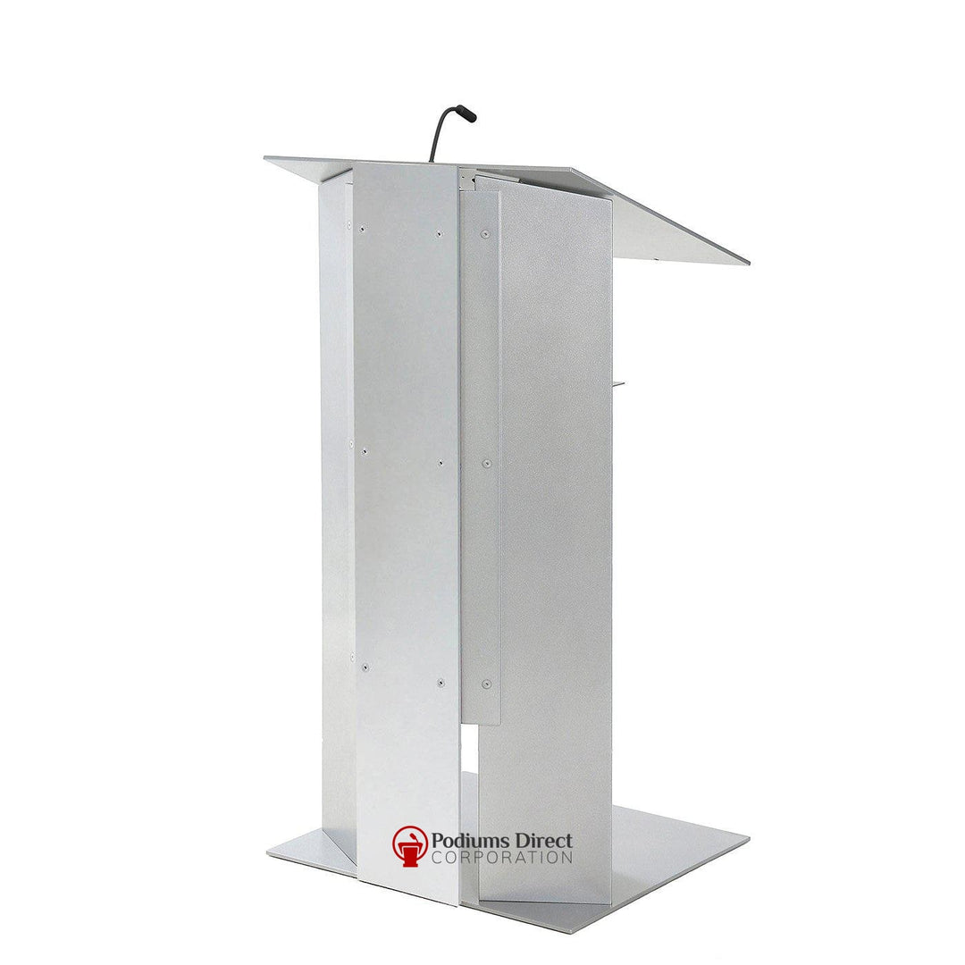 Contemporary Lectern and Podium K-6 Aluminum Angle-Contemporary Lecterns and Podiums-Podiums Direct