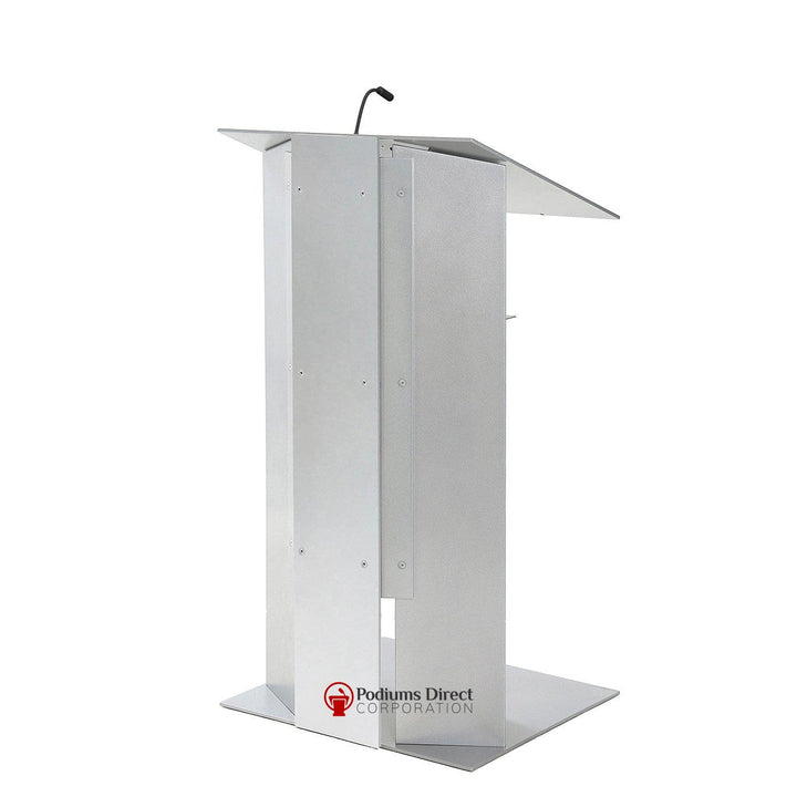 Contemporary Lectern and Podium K-6 Aluminum Angle-Contemporary Lecterns and Podiums-Podiums Direct