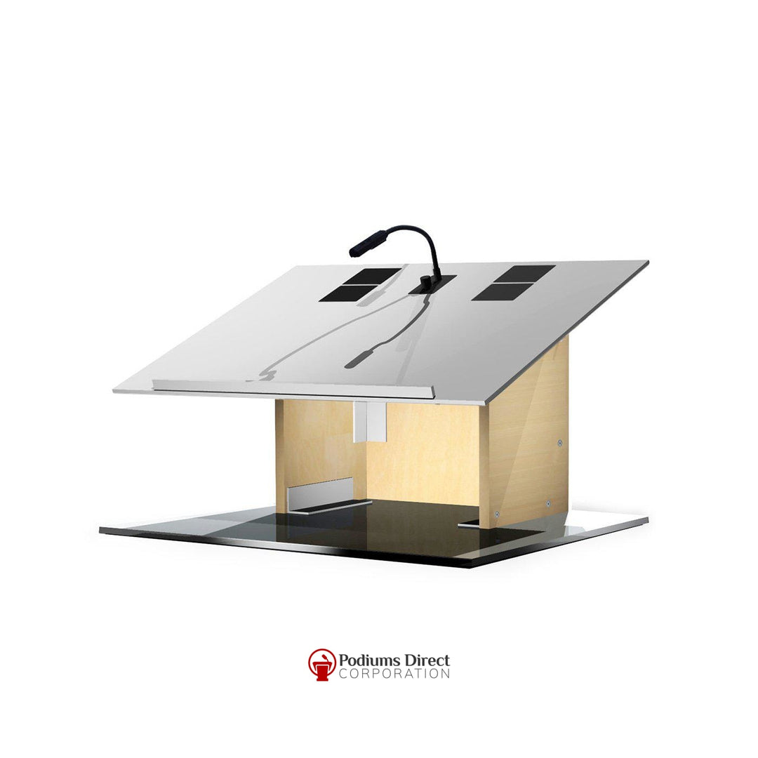 Contemporary Table Top Lectern K-9-Back View Natural-Contemporary Lecterns and Podiums-Podiums Direct