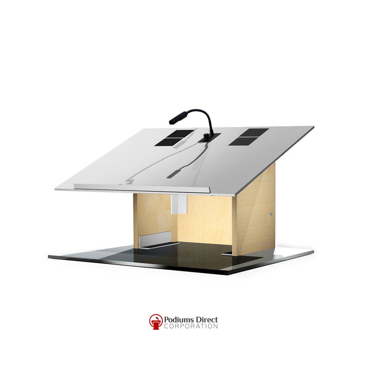 Contemporary Table Top Lectern K-9-Back View Natural-Contemporary Lecterns and Podiums-Podiums Direct
