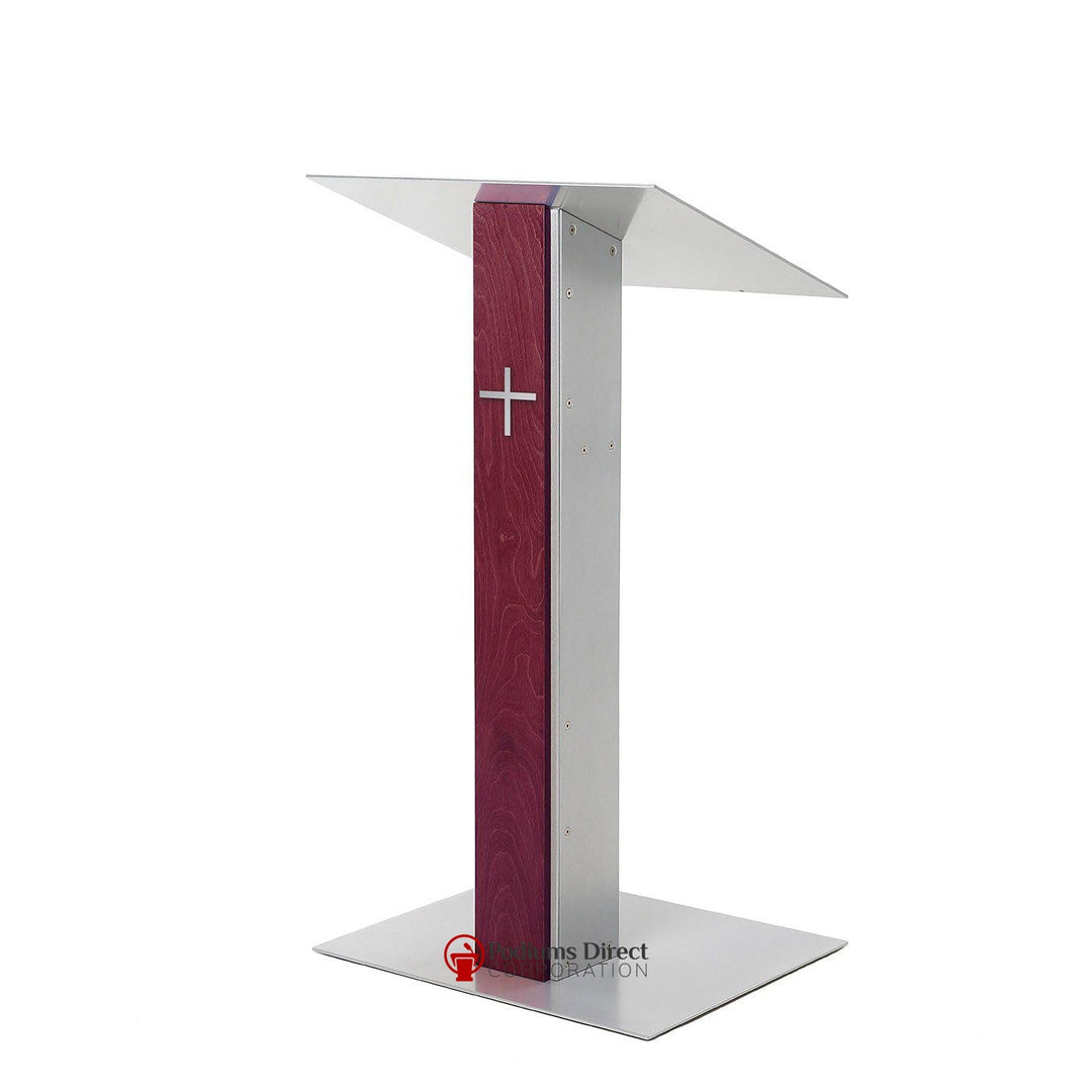 Contemporary Lectern and Podium Y-5-Mahogany with Optional Cross-Contemporary Lecterns and Podiums-Podiums Direct