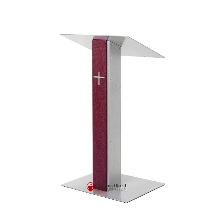 Contemporary Lectern and Podium Y-5-Mahogany with Optional Cross-Contemporary Lecterns and Podiums-Podiums Direct