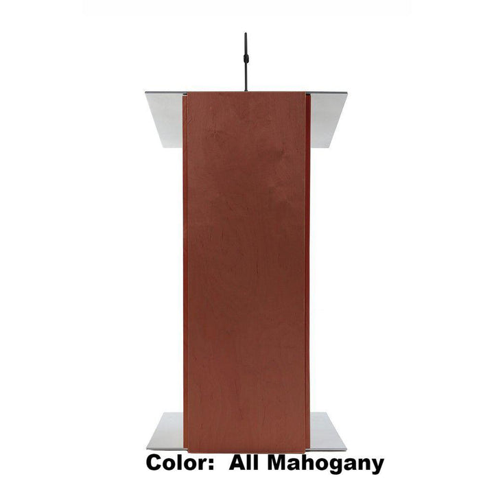 Contemporary Lectern and Podium K-2-Front View All Mahogany-Contemporary Lecterns and Podiums-Podiums Direct