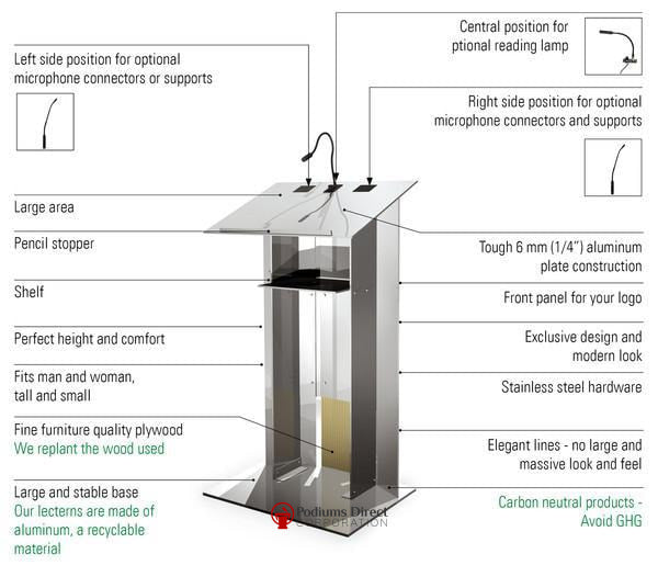 Contemporary Lectern and Podium K-6 - FREE SHIPPING!