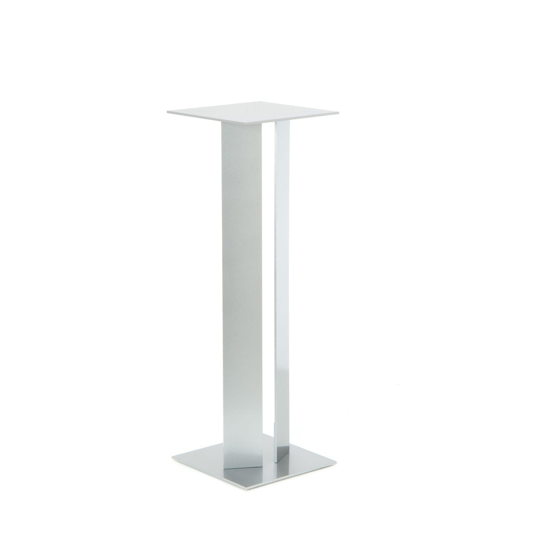 Contemporary Aluminum Side Table TA1-Tithe Boxes, Baptismal Font, Flower Stands, and Offering Tables-Podiums Direct