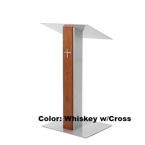 Contemporary Lectern and Podium Y-5-With Aluminum Cross-Contemporary Lecterns and Podiums-Podiums Direct