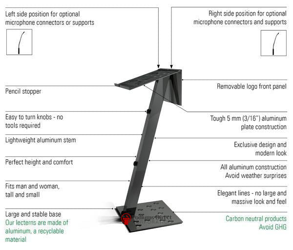 Portable Presentation Lectern Y-7 - FREE SHIPPING!