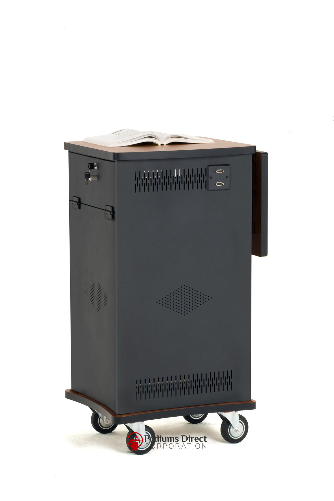 Presentation Cart WZD Oklahoma Sound The Wizard-Front View-Presentation AV Tablet Laptop Carts and Plasma LCD Stands-Podiums Direct