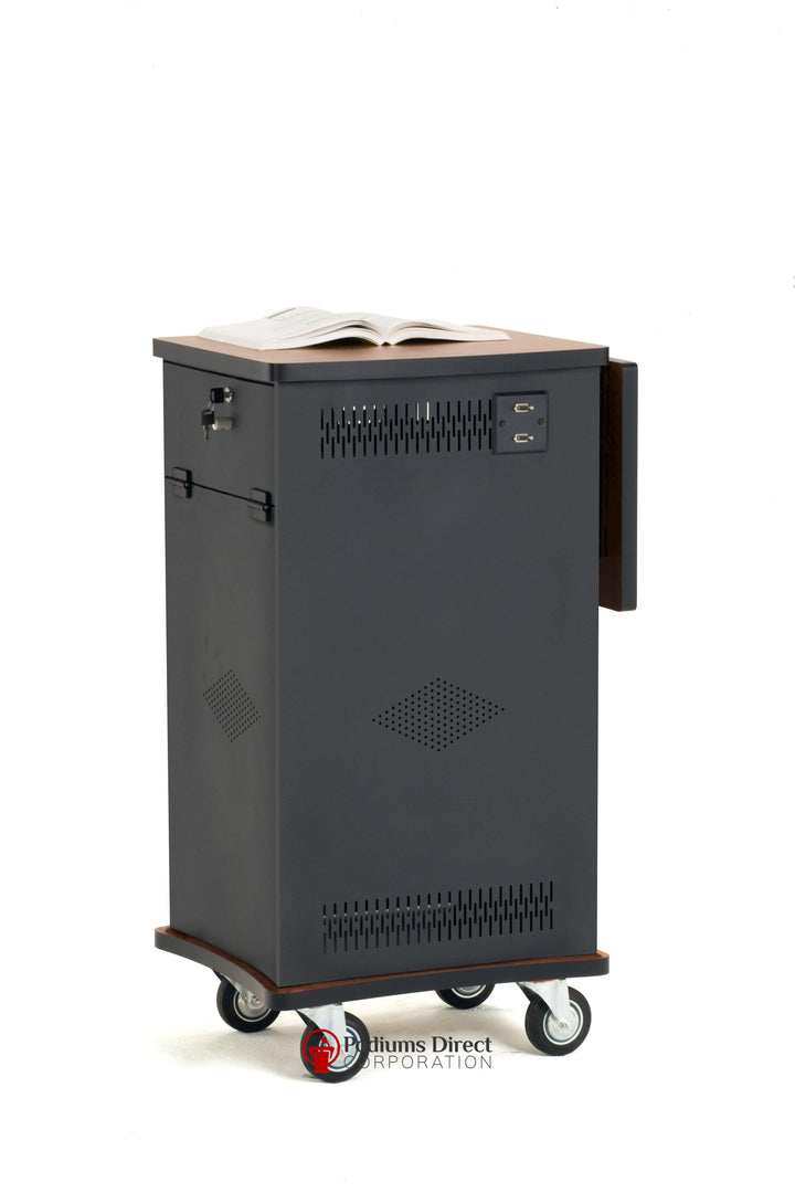 Presentation Cart WZD Oklahoma Sound The Wizard-Front View-Presentation AV Tablet Laptop Carts and Plasma LCD Stands-Podiums Direct