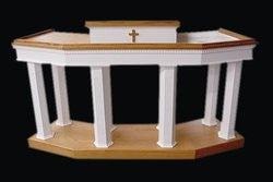 Church Wood Pulpit Custom No 4-Church Solid Wood Pulpits, Podiums and Lecterns-Podiums Direct