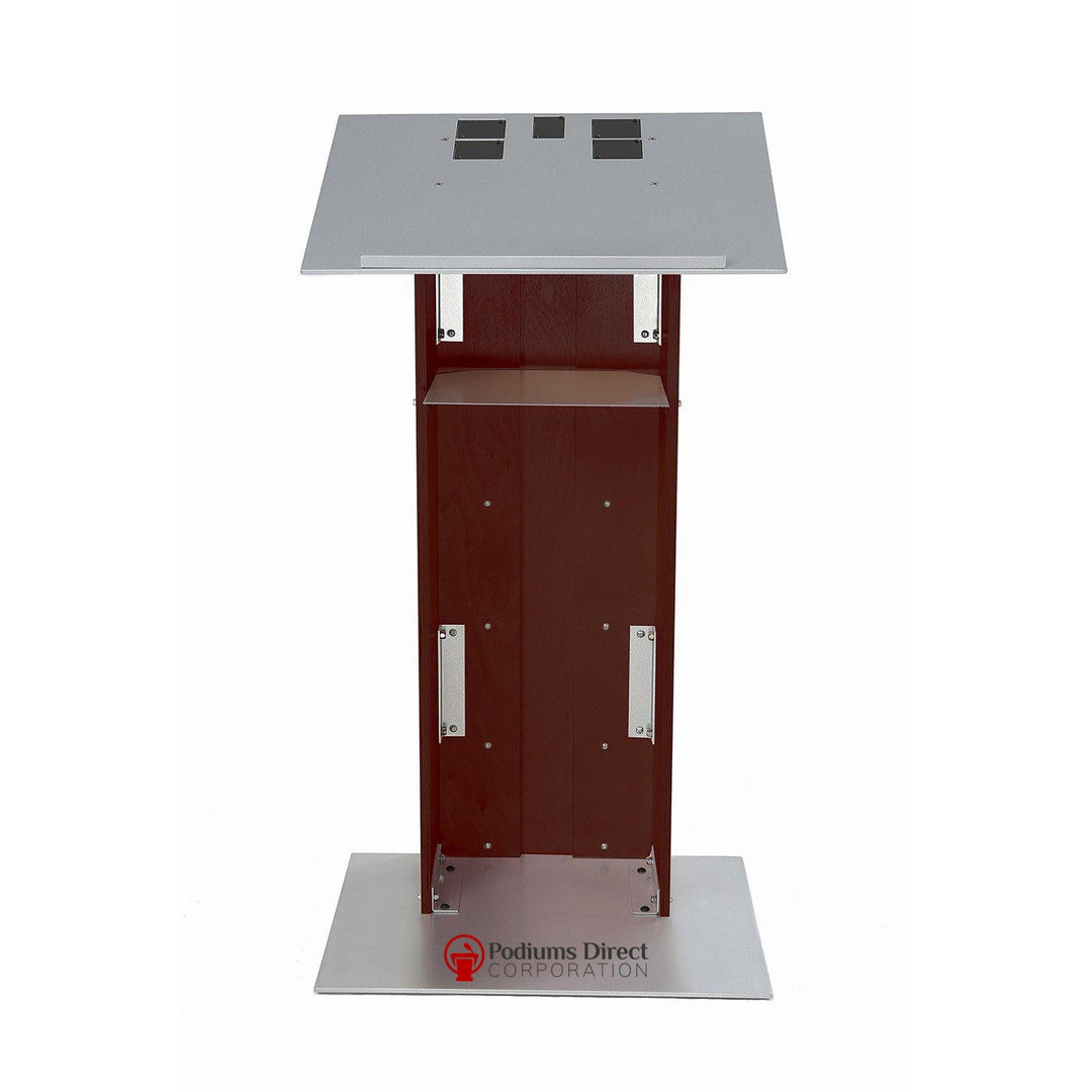 Contemporary Lectern and Podium K-2-Back View All Mahogany-Contemporary Lecterns and Podiums-Podiums Direct