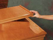 Church Wood Pulpit Open Tiered TOP-120-Lift Lid View-Church Solid Wood Pulpits, Podiums and Lecterns-Podiums Direct