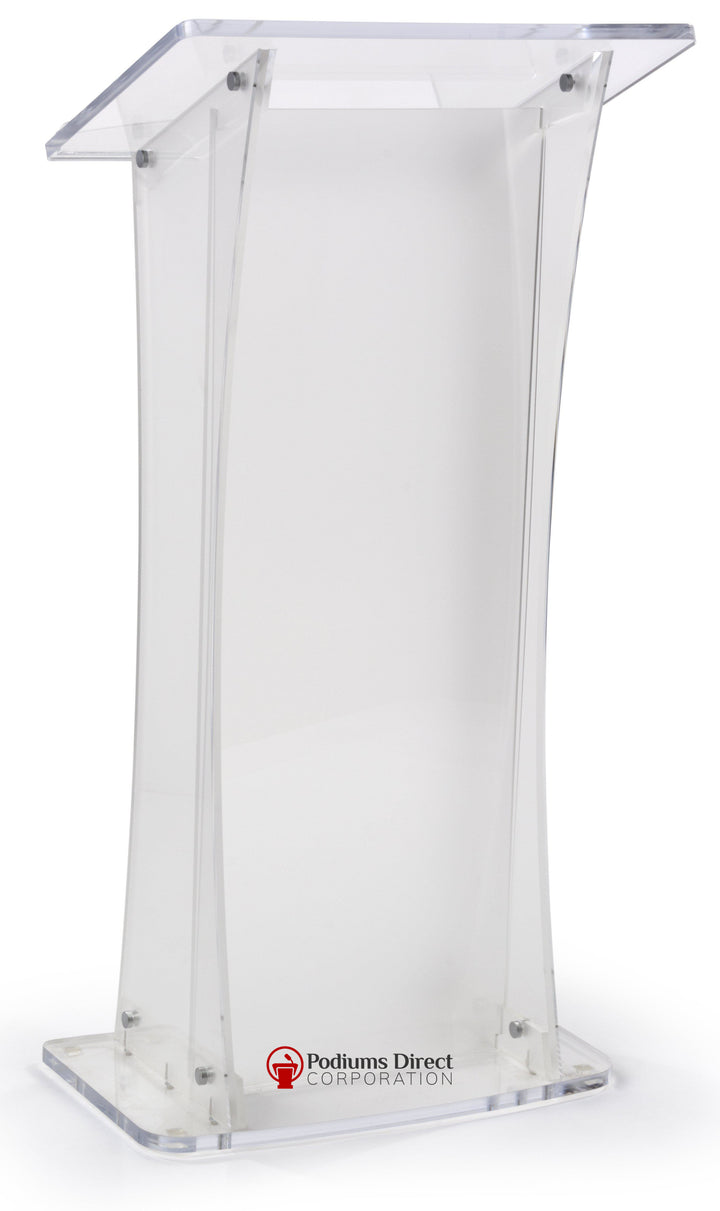 Acrylic Lectern With Portable Design-Frosted-Acrylic Pulpits, Podiums and Lecterns-Podiums Direct