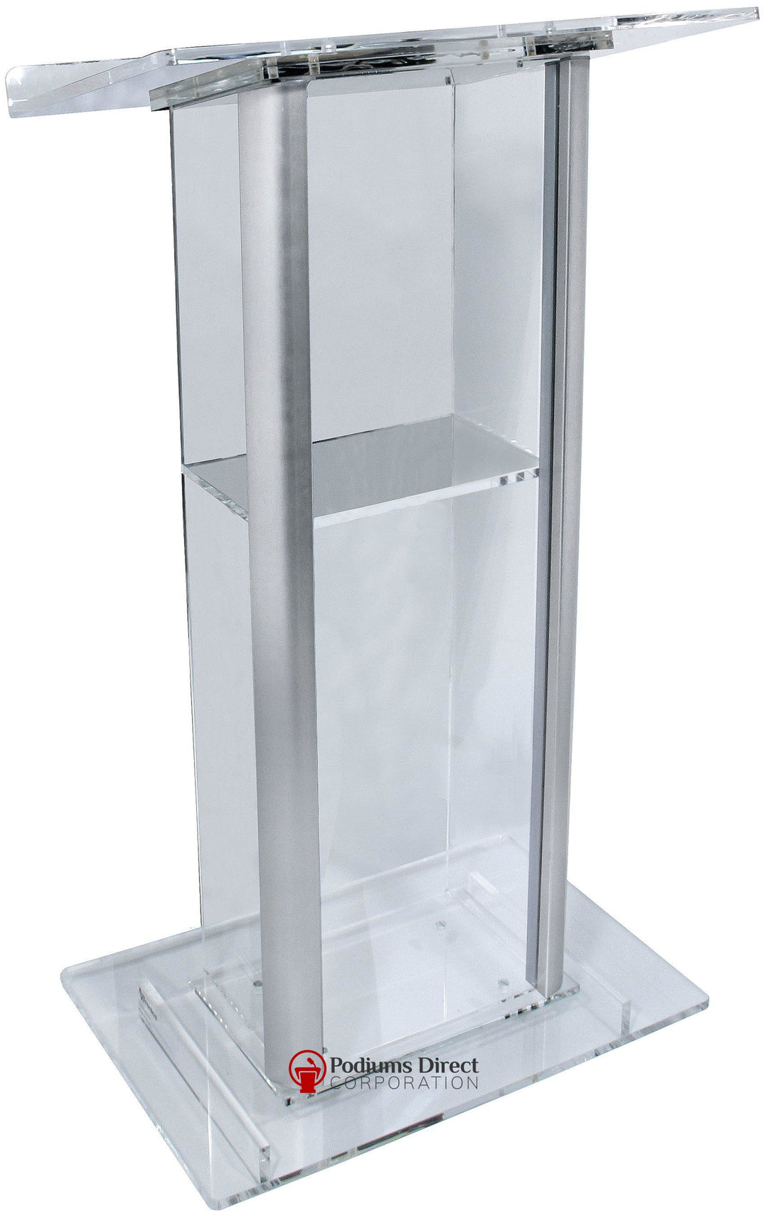 Contemporary Acrylic and Aluminum Podium KL2A-Contemporary Acrylic and Aluminum Podiums-Podiums Direct