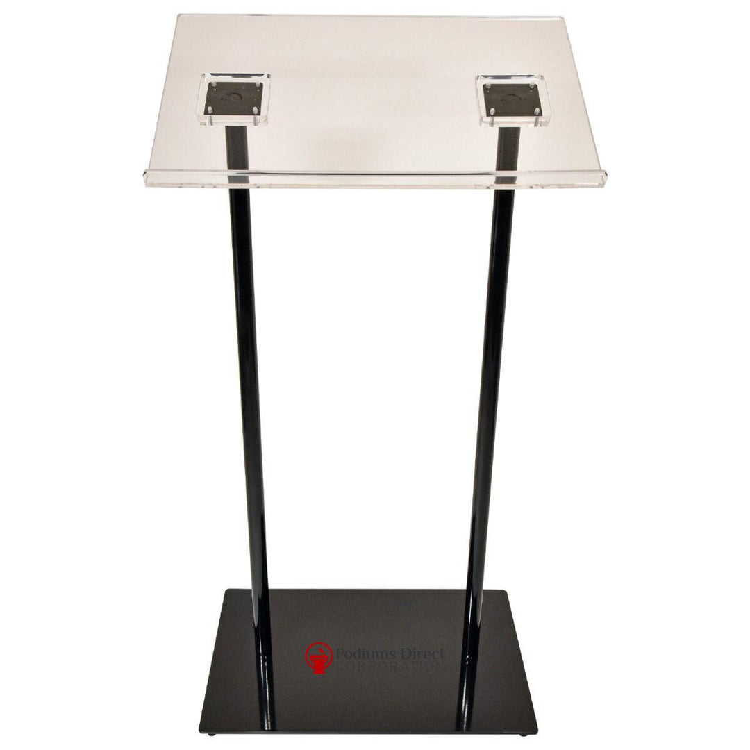 Contemporary Acrylic and Aluminum Podium Double Column-Contemporary Acrylic and Aluminum Podiums-Podiums Direct