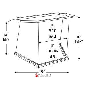 Tabletop Lectern  NC2T/NC2TG Prestige Glass - FREE SHIPPING!