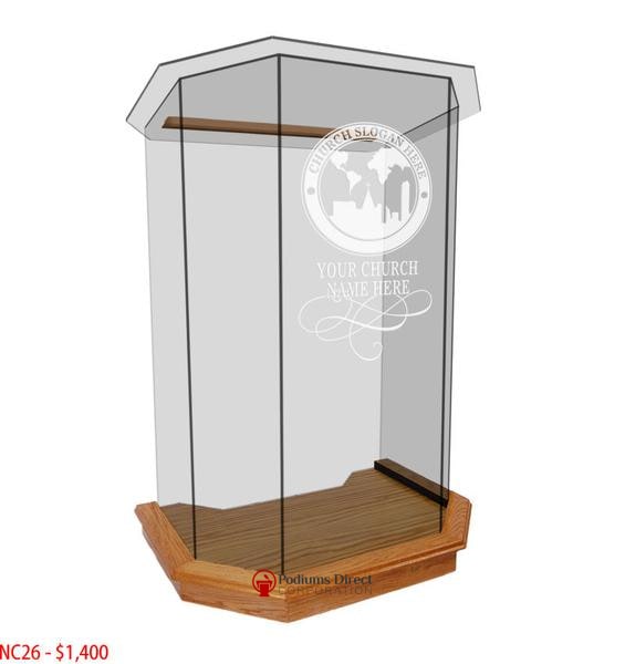 Church Pulpit Set NC26/NC26G Prestige 5 PANEL-NC 26 Pulpit-Pulpit Sets-Podiums Direct