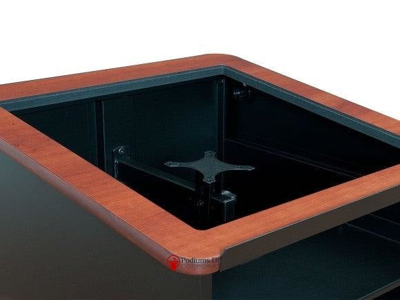 LCD Digital Display Lectern DVP2627-BB Down View Computer-Inside Top View 2-LCD Digital Display Lecterns-Podiums Direct