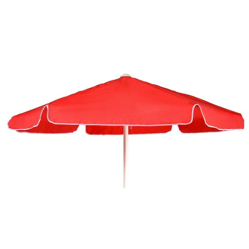 Valet Podium Aluminum Frame Umbrella-Red-Valet Podiums, Security, and Host Stations-Podiums Direct