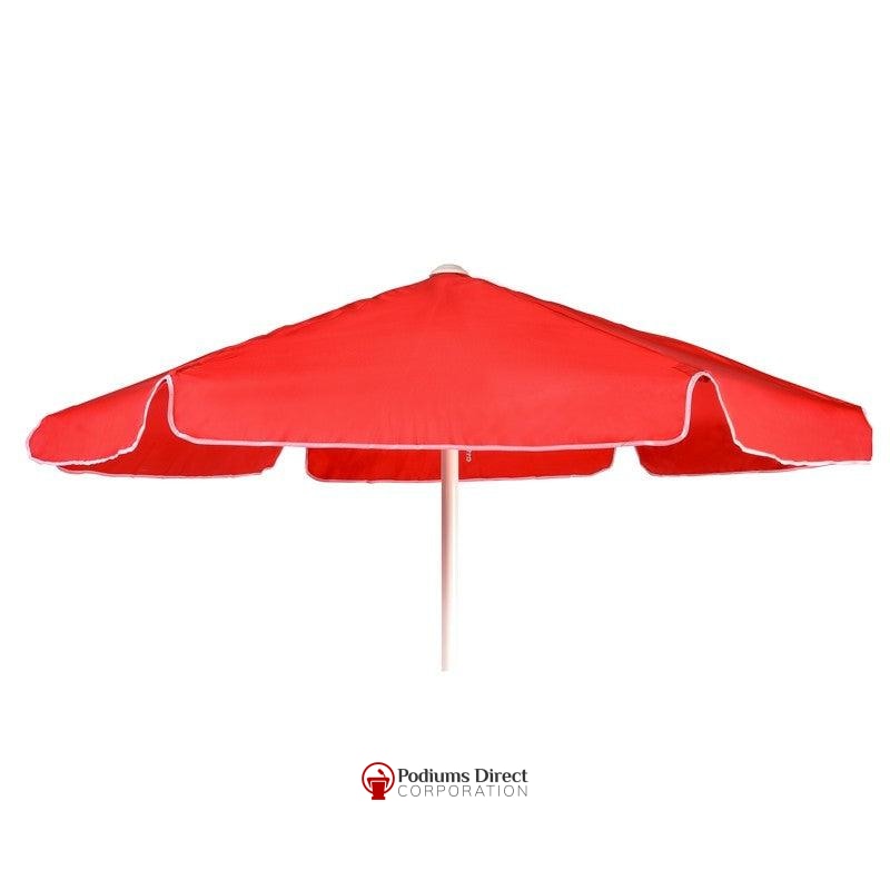 Valet Podium Aluminum Frame Umbrella-Red-Valet Podiums, Security, and Host Stations-Podiums Direct