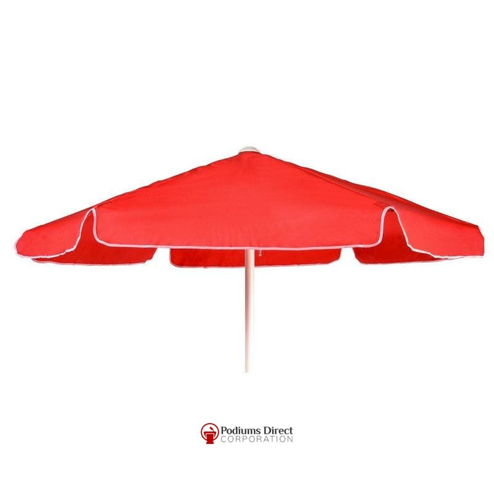Valet Podium Aluminum Frame Umbrella-Red-Valet Podiums, Security, and Host Stations-Podiums Direct