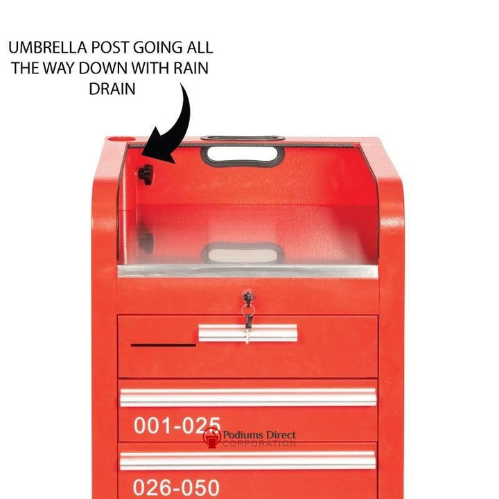 Valet Podium With 100 Key Slot Cabinet - FREE SHIPPING!