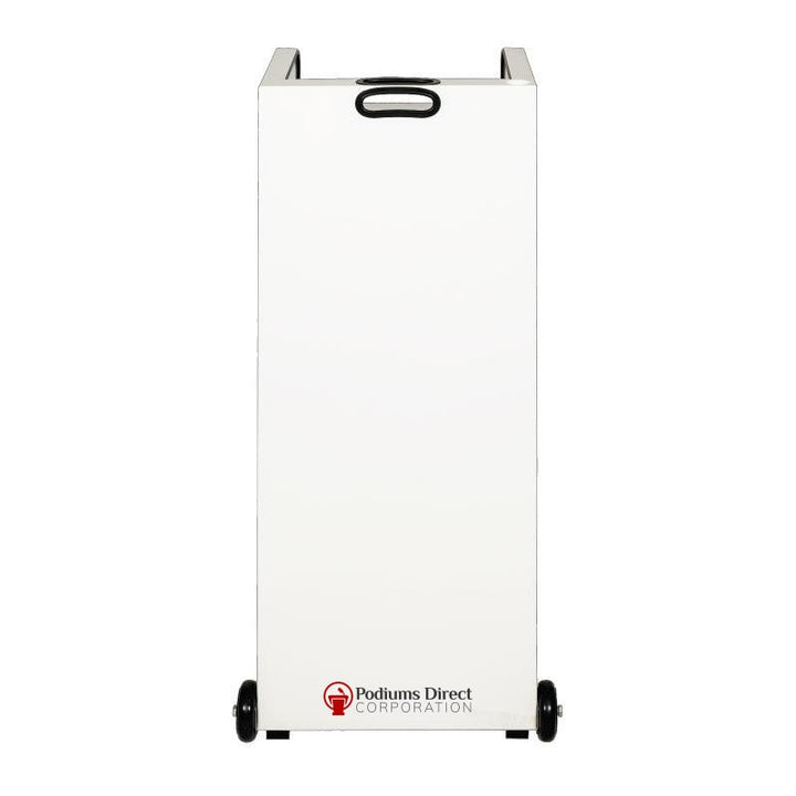 Valet Podium With 100 Key Slot Cabinet-White Front-Valet Podiums, Security, and Host Stations-Podiums Direct