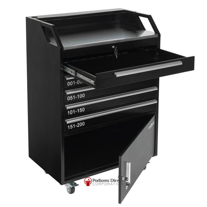 Valet Podium With 200 Key Slot Cabinet-Back-Valet Podiums, Security, and Host Stations-Podiums Direct