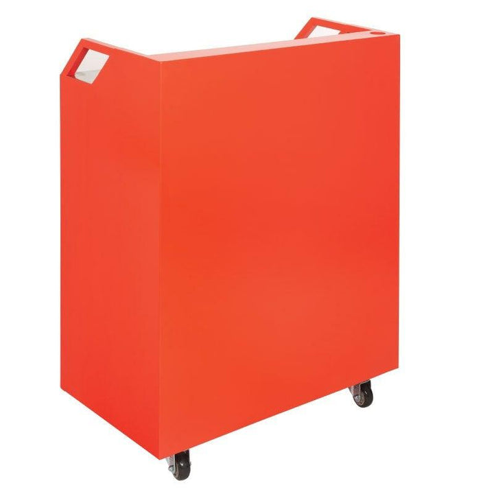 Valet Podium With 200 Key Slot Cabinet-Red Front-Valet Podiums, Security, and Host Stations-Podiums Direct