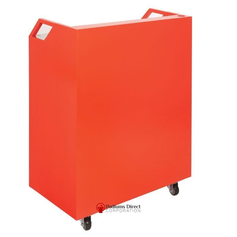 Valet Podium With 200 Key Slot Cabinet-Red Front-Valet Podiums, Security, and Host Stations-Podiums Direct
