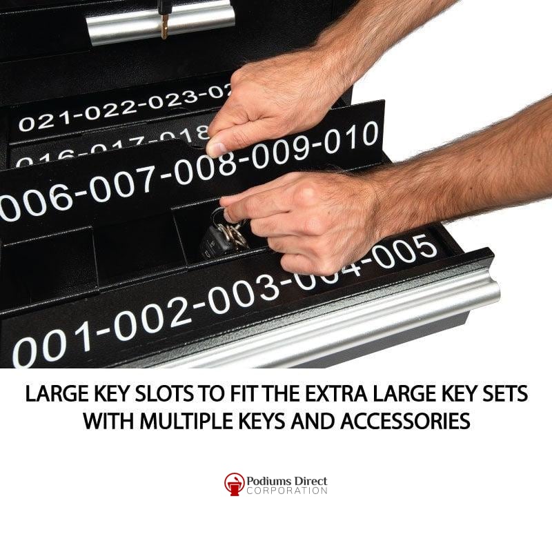 Valet Podium With 200 Key Slot Cabinet-Key Slot Details-Valet Podiums, Security, and Host Stations-Podiums Direct