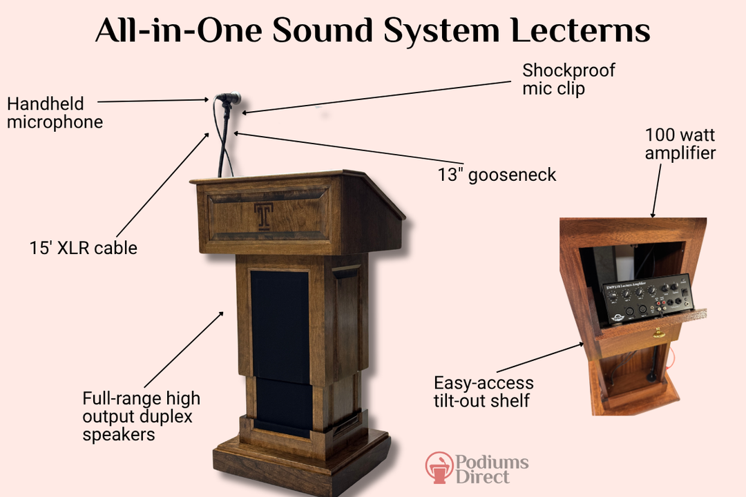 Podium With a Sound System: The Complete Buyer's Guide to Lecterns With Built-In Speakers & Microphones