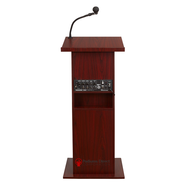 Sound Lectern 111PLS Oklahoma Sound Power Plus-Back Mahogany-Sound Podiums and Lecterns-Podiums Direct