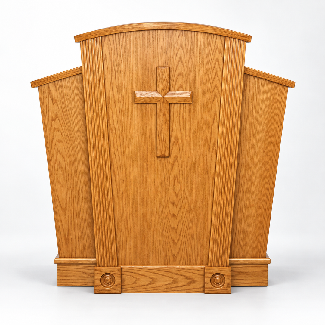 Imperial 310 solid oak pulpit — Light Oak #35