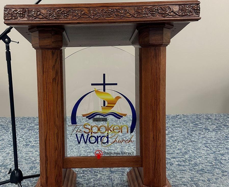 Wood with Acrylic Pulpit NO 5405 - FREE SHIPPING!