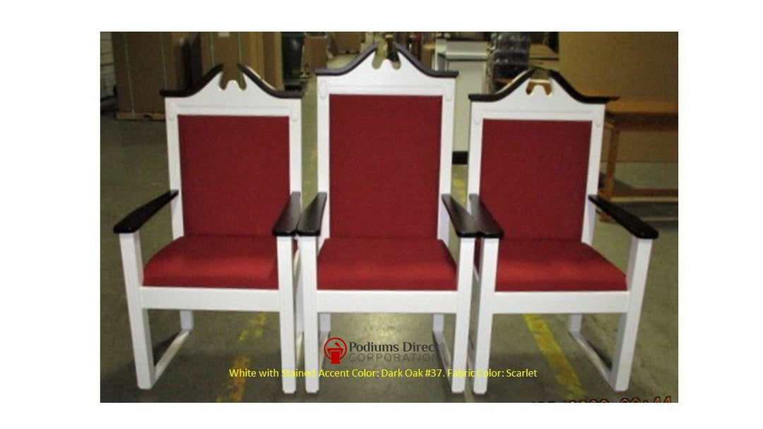 Clergy Church Chair TPC-603S Series 48" Height Side Pulpit Chair-Front Dark Oak 37 Scarlet-Clergy Church Chairs-Podiums Direct