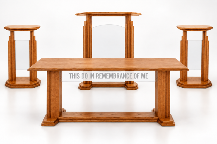 701 Proclaimer four-piece non-chair set — Medium Oak 