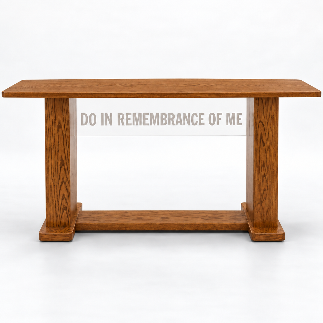 780 Exhorter communion table — Medium Oak #43