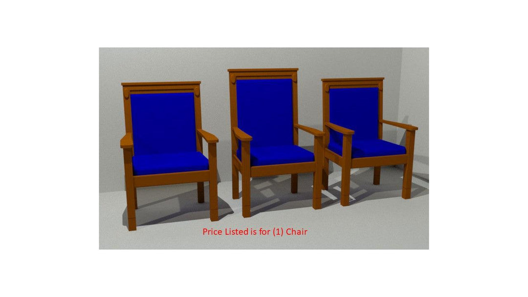 Clergy Church Chair 822AS Series 44" Height Side Chair-Clergy Church Chairs-Podiums Direct