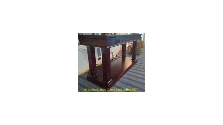 Communion Table NO 8405 Open Style-Side All Stained Dark Coffee 37-Communion Tables and Altars-Podiums Direct
