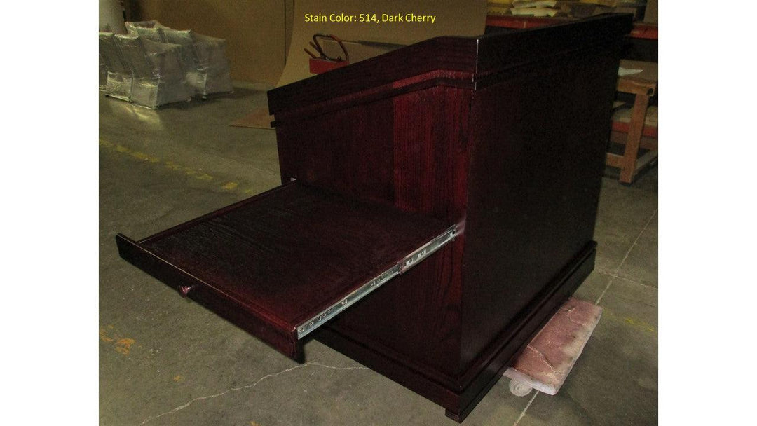 Handcrafted Solid Hardwood Lectern Heritage-Angle 514 Dark Cherry-Handcrafted Solid Hardwood Pulpits, Podiums and Lecterns-Podiums Direct