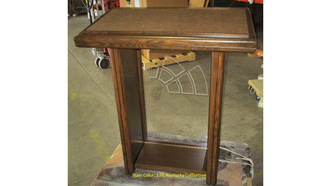 Wood with Acrylic Pulpit NO. P101-Back Kentucky Coffeetree 126-Wood With Acrylic Pulpits, Podiums and Lecterns-Podiums Direct