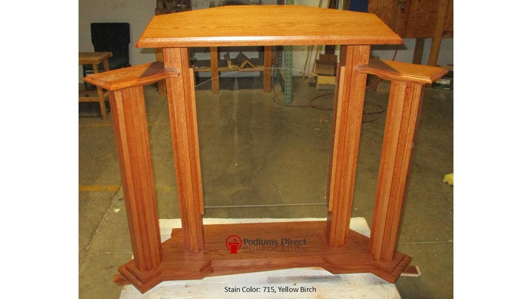 Wood with Acrylic Pulpit w/Wings 702 Proclaimer - FREE SHIPPING!