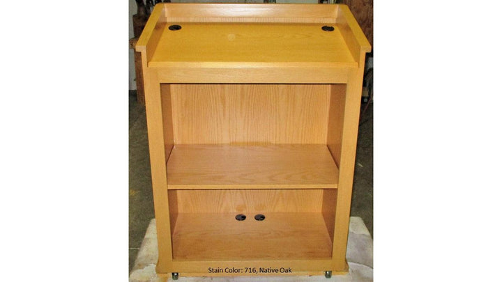 Handcrafted Solid Hardwood Lectern Colonial-Back Native Oak 716-Handcrafted Solid Hardwood Pulpits, Podiums and Lecterns-Podiums Direct
